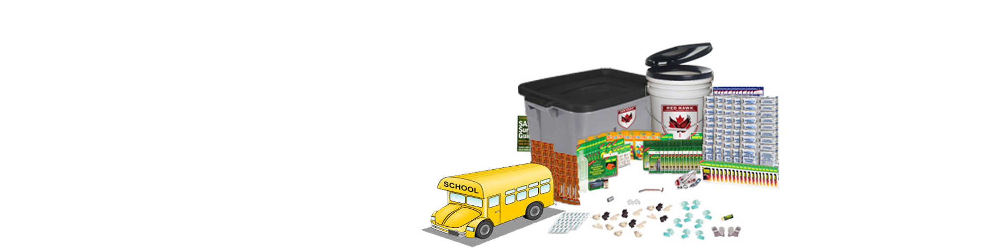 RedHawk Survival Kits for School Buses and Autos
