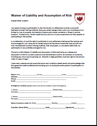 Waiver Form